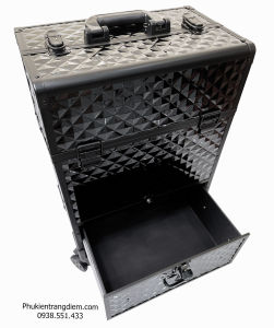 Cốp Vali Kéo Đựng Đồ Làm Nail - Make Up Vân Kim Cương 3D