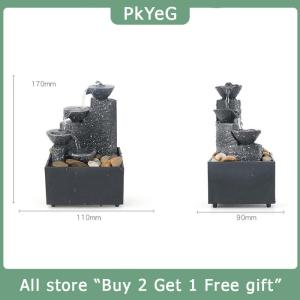 [COD] PkYeG KITCHEN Fountain Waterfall Scene Tabletop Feng Shui Meditation Waterfall