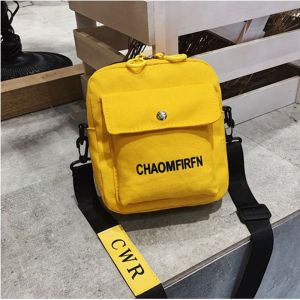 DROPASSIST 1244 READY STOCK Women Small Canvas Square Crossbody Messeng Shoulder Sling Ladies Bag Beg Wanita Perempuan