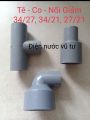 Co (cút), Tê, Nối thẳng (măng sông) giảm 27/21, 34/ 27, 34/21 PVC, phụ kiện ống nước. 
