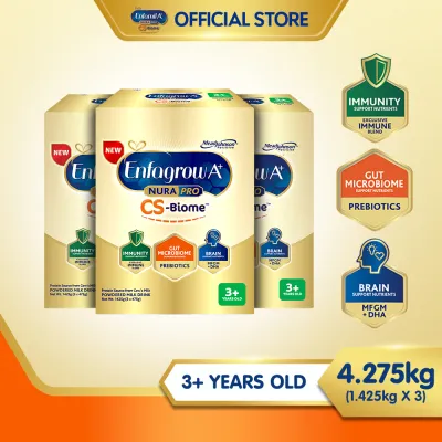 Enfagrow A+ CS-Biome 3+ Milk Supplement Powder for Kids 3+ Years Old 4.275kg (1.425kg x 3)