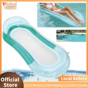 【Vakind】 PVC Inflatable Water Float Bed Leak Proof Folding Water Float Chair Wear Resist Foldable Floating Row for Summer Pool Party