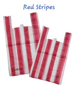 Sandobag / Plastic bag (White Colored Red Stripes Clear Blue)(Tiny Medium large xl jumbosuper jumbo)
