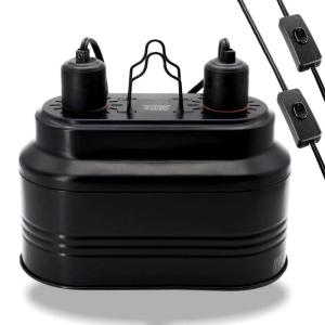 Snake Heating Light Twin Coffer Clock Control 160W Deep Coffer Design for Tort Amphibians 110V