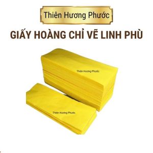 Giấy hoàng chỉ vẽ linh phù bùa chú 1 tờ