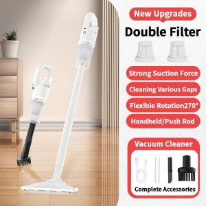 Wireless Long Vacuum Cleaner Portable Household And Car Handheld Mop Vacuum Low Noise Dry&Wet