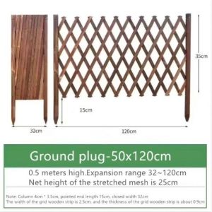 Garden Fence Wood Garden Fencing Extendable Instant Fence for Home Yard Garden Indoor Outdoor