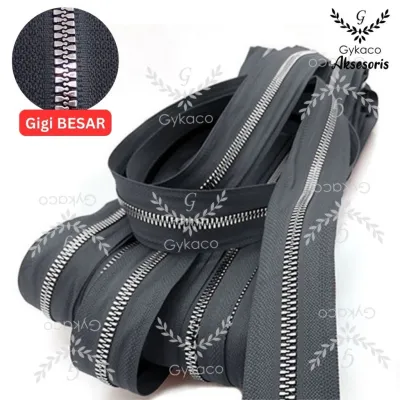 Daun Resleting BESI (2 Arah - GIGI BESAR) BESI No. 5B Nekel - Aksesoris Tas (IMPORT)