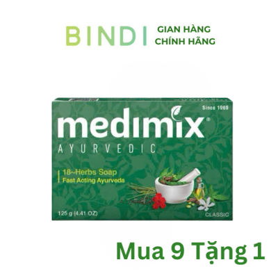Set 9 xà phòng Medimix 18 loại thảo dược 125g/bánh Tặng 1 xà phòng 125g