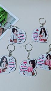 Móc Khóa Quà Tặng Ngày Phụ Nữ Việt Nam 20/10 Hình Cô Gái Chibi Dễ Thương In 2 Mặt Quà Tặng Công Sở