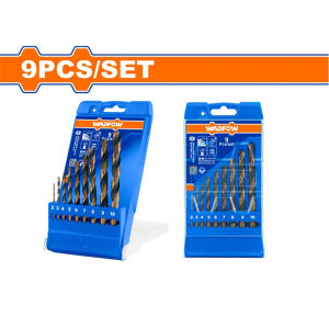 WADFOW 9pcs HSS Drill Bit Set 2mm to 10mm Impact Drill Bit Set for Metal Drilling WAD-HT OSOS