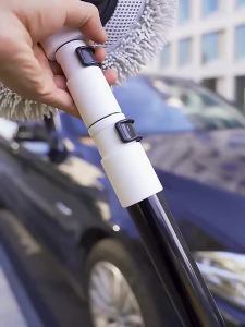 2026 Telescopic Long Handle Car Wash Mop Soft Chenille Hair Cleaning Brush Universal Auto Window Washing Accessories