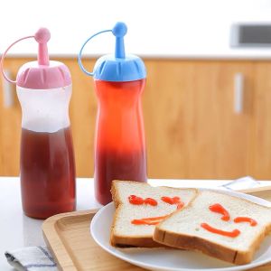 Kitchen Plastic squeeze bottle Ketchup salad dressing Sushi Honey cream bottle Seasoning jar Needle-mouth squeeze bottle