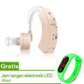 【Gratis Jam LED】Alat Bantu Dengar Telinga Original Murah Alat Pendengar Telinga Tuli Pendengaran Terbaik Hearing Aid Cyber Sonic Alat Bantu Dengar Hearing Aid. 