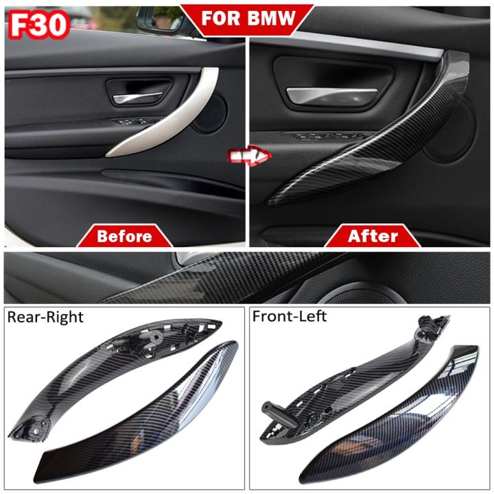 他の人はこちらも検索 Door Interior Handle Inner Car Panel Carbon Cover Trim Pull Interior