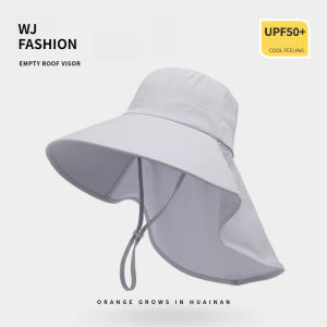 【WJ】Mũ chống nắng vành nón lớn mũ che nắng chống tia cực tím của phụ nữ Mũ bảo vệ cổ ngư dân mùa hè