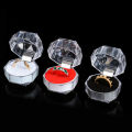 Murah Banget - Tempat Cincin Model Kristal / Tempat Cincin Lamaran Transparan / Kotak Perhiasan Acrylic / Kotak Cincin Akrilik Bening. 