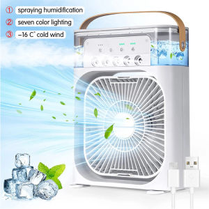 Multifunctional Air Cooler Portable Fan USB Fan Desk Fan Desktop Office for Library Bedroom Camping Christmas Gift