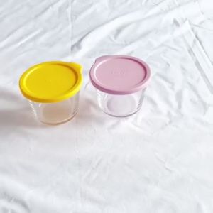 Allura Bekas Kaca Bertutup Glass Food Storage Container Airtight Jar Balang Simpanan Makanan Clear Jar Snack Fruit Yogurt Overnight Oats Dessert Sauce Pickles Refrigerator 玻璃储物罐 LL