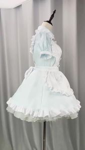 Angel Aqua Blue Maid Outfit Maid uniform COSPLAY Womens clothing Costume