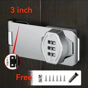 California Combination Lock Bolt Safety Hasp Lock Keyed Hasp Anti-theft Security Lock No-Punch