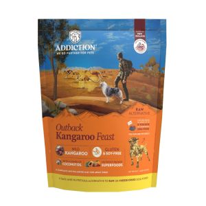 Addiction Raw Alternative Grain-Free Dog Food 900g Complete Meal or Topper for Puppies to Senior Dogs Skin and Coat Health