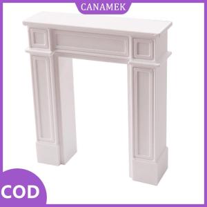 CANAMEK✨ 1pcs Dollhouse thu nhỏ phong cách Châu Âu nhà phòng khách Tủ Mỹ Retro lưu trữ lò sưởi nền trang trí nội thất