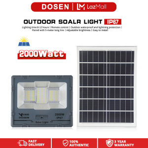 DOSEN solar light outdoor lighting 1000W Solar Spotlight lampu solar IP67 Waterproof solar led Street light