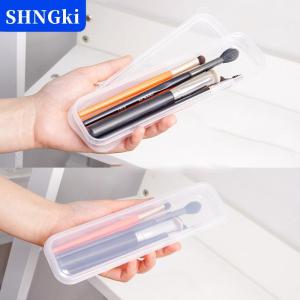 SHNGki Trang Điểm Bàn Chải Tổ Chức Trong Suốt Với Bìa Lông Mày Bút Chì Hộp Xách Tay Phụ Nữ Mỹ Phẩm Lưu Trữ Organizer Trang Điểm Công Cụ
