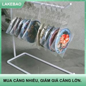 【LAKEBAO】 Tủ quần áo kim loại hiển thị chủ Móc khóa treo Clip nhựa đính Tabletop đồ trang sức chủ