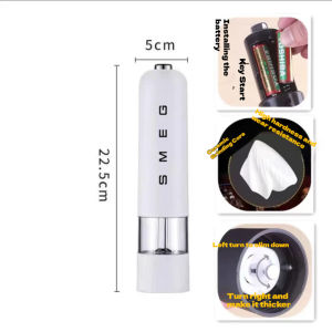 SMEG Electric Automatic Mill Pepper And Salt Grinder With LED Light Adjustable Coarseness Spice Grinder Kitchen Cooking