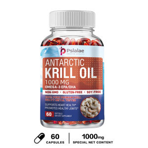 Pslalae ANTARCTIC KRILL OIL Provides heart health and joint health maximum strength - 30/60/120 Softgels