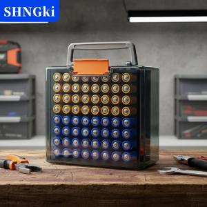 SHNGki Pin lưu trữ tổ chức giữ 72 AA AAA pin hộp pin trường hợp nhà để xe container nhà ngăn kéo tổ chức Dispenser chủ