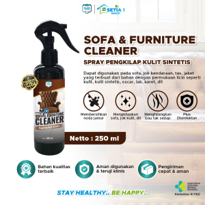 Spray Pembersih Sofa Jok Kulit KLINO CARE 250 ml Liquid Furniture Cleaner and Polish Cairan Bersih Mengkilap Anti Bakteri