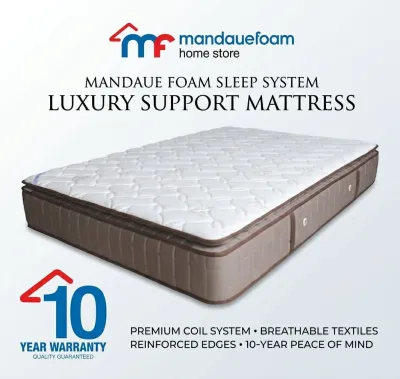 [Non-Vacuum] Mandaue Foam Gala Hotel Quality Pocket Spring Mattress with Topper - 10-Year Warranty - Zero Motion Transfer