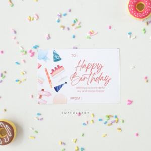 JOYFULBABY Greeting Card for Gift / Celebration Kartu Ucapan Baby Born and Happy Birthday