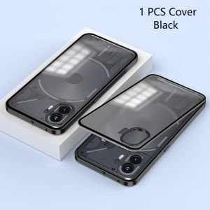 Aluminium Alloy Metal Frame Case For Nothing Phone 2 Case Matte transparent Acrylic Back Cover For Nothing Phone2 Shell Bumper