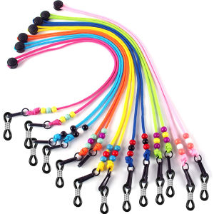 【2PCS】Adjustable Glasses Strap Neck Cord Face Mask Bead Holder Sunglasses Lanyard with Beads in Various Colors