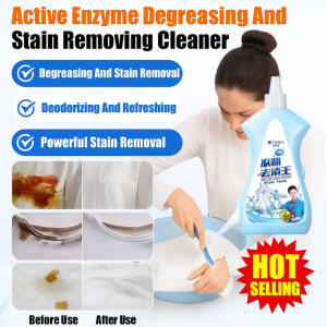 💕Powerful Cleaning💕Active Enzyme Degreasing and Stain Removal Cleaner Stain Removal and Oil Stain Removal Artifact Care No-Wash Dry Cleaning Agent去渍清洁剂