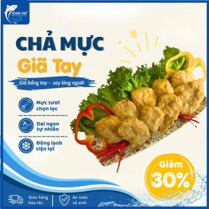 Chả Mực Giã Tay - Đặc Sản Quy Nhơn Bình Định - Dai Giòn từ Mực Tươi - Thanh Vân Foods