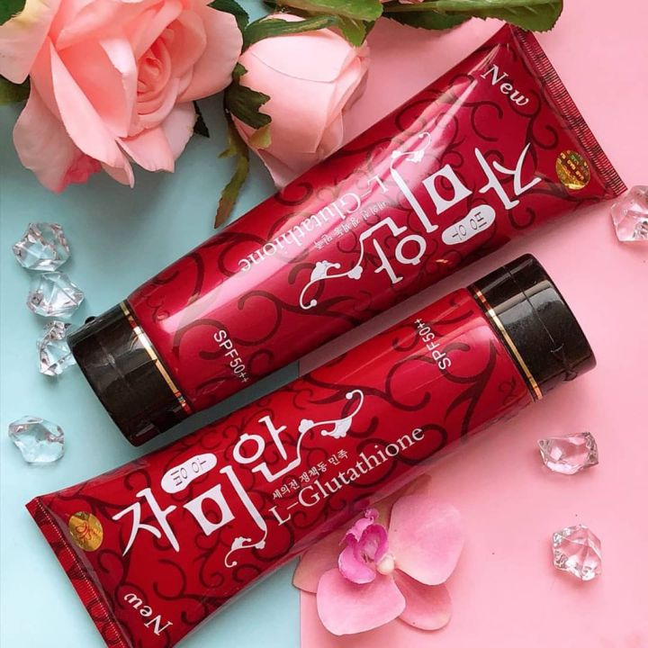 l glutathione moist whitening lotion spf 50 L-Glutathione Red Pomegranate Korea Whitening Body Lotion SPF50++ 300g  Firming Anti-Aging Moisturizing Lotion - Lazada