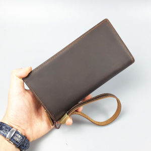 Clutch cầm tay da thật Ví cầm tay nam nữ da bò thật CL129LD (Đen/Nâu sáp) - 100% da bò thật BH 3 năm