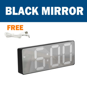 LOVIDA MALAYSIA Multifunction Mirror LED Clock Digital Clock Sensor Battery USB Plug-in Dual Use Alarm Clock Jam Meja 鬧鐘