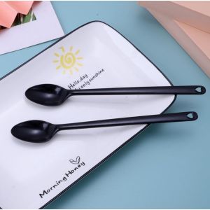 C0F0E. Disposable Long Spoon/Colored Long Teaspoon for Dessert Milk Tea Sorbet/Long Handle 18cm Spoon For HaloHalo Ice Cream Spoon Platic Spoon.