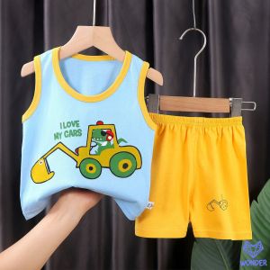 เสื้อกล้าม กางเกงขาสั้น ผ้าคอตตอน อายุ 6 เดือน - 4 ปี เสื้อผ้าเด็ก ชุดเด็ก ของใช้เด็ก เสื้อเด็ก Boy baby เสื้อกล้ามเด็ก ชุดเซตเด็ก SM074