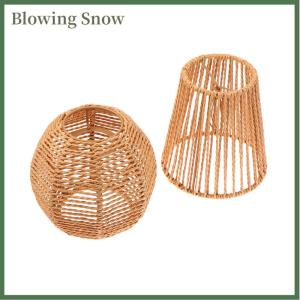 Blowing 1 Piece Vintage Hanging Lampshade Handmade Woven Lamp Shade For Living Room Bedroom Hotel Simulated Rattan Light Fixture