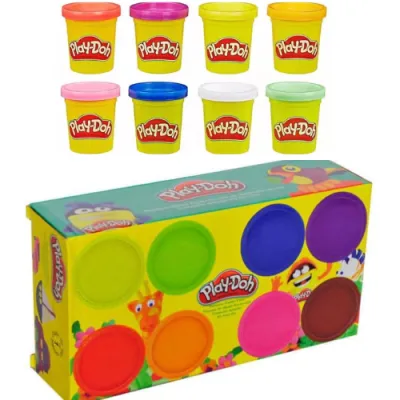 Play-Doh Modeling Compound 8-Pack Case of Colors Non-Toxic Assorted 2 oz. Cans Ages 2 and up Multicolor - Shape your imagination – squishy bright non-toxic Play-Doh