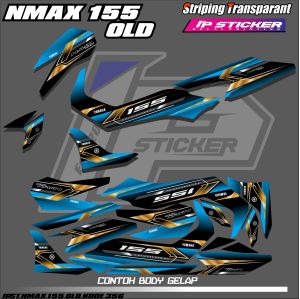 NMAX 155 OLD (COD) STIKER STRIPING MOTOR YAMAHA NMAX 155 OLD STIKER LIST GRAFIK SIMPLE WARNA VARIASI DESAIN RACING HOLOGRAM DAN TRANSPARAN BISA COD IP.KODE 356