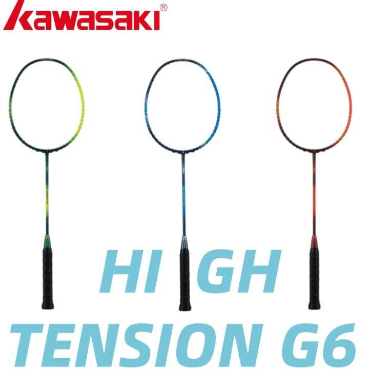 2022 Kawasaki Badminton Racket New Professional HIGH TENSION 30LBS 100%  Graphite Badminton Racquet HIGH TENSION G6 WITH STRUNG | Lazada