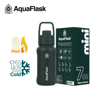 AquaFlask Mini Collection – 7oz Insulated Bottle | Strappy Multi-Purpose Strap Charm